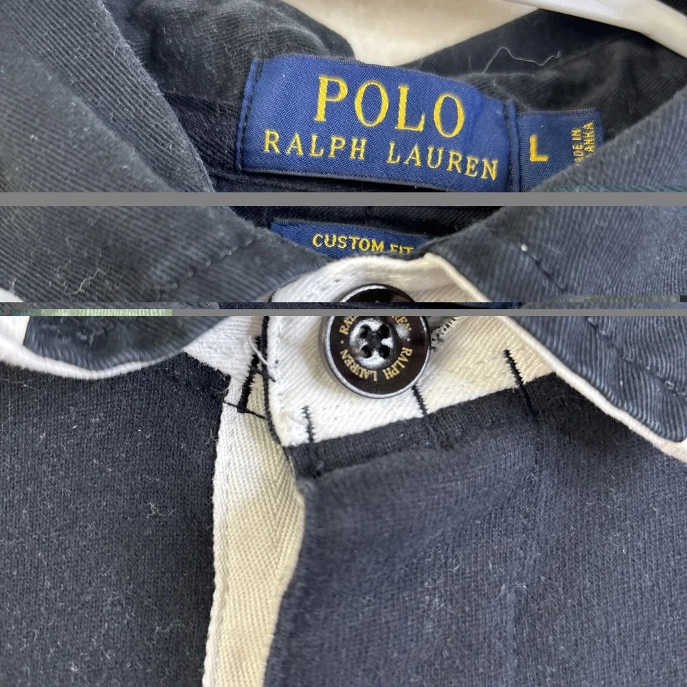 Polo Ralph Lauren USA LXVII Big Pony Long Sleeve Rugby Polo Shirt 3 Custom Fit L